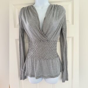 BOSS ORANGE Black & White Striped Blouse – Size S